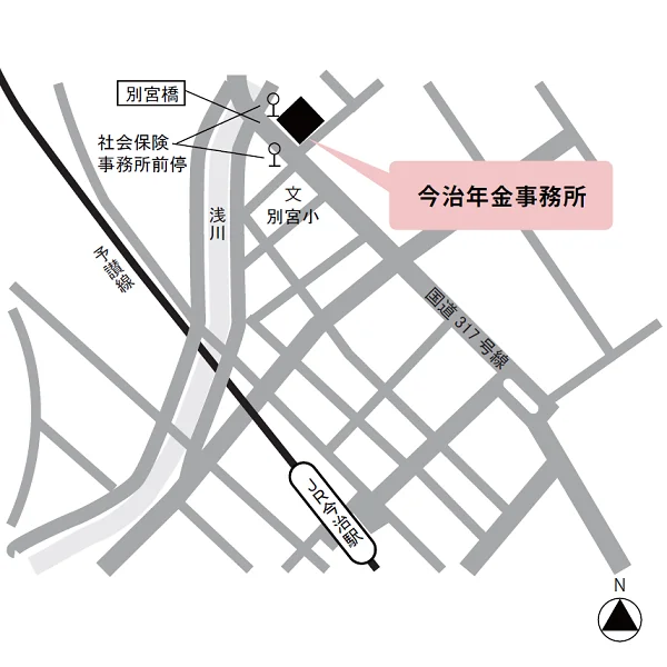今治年金事務所（愛媛県今治市別宮町6-4-5）の案内図